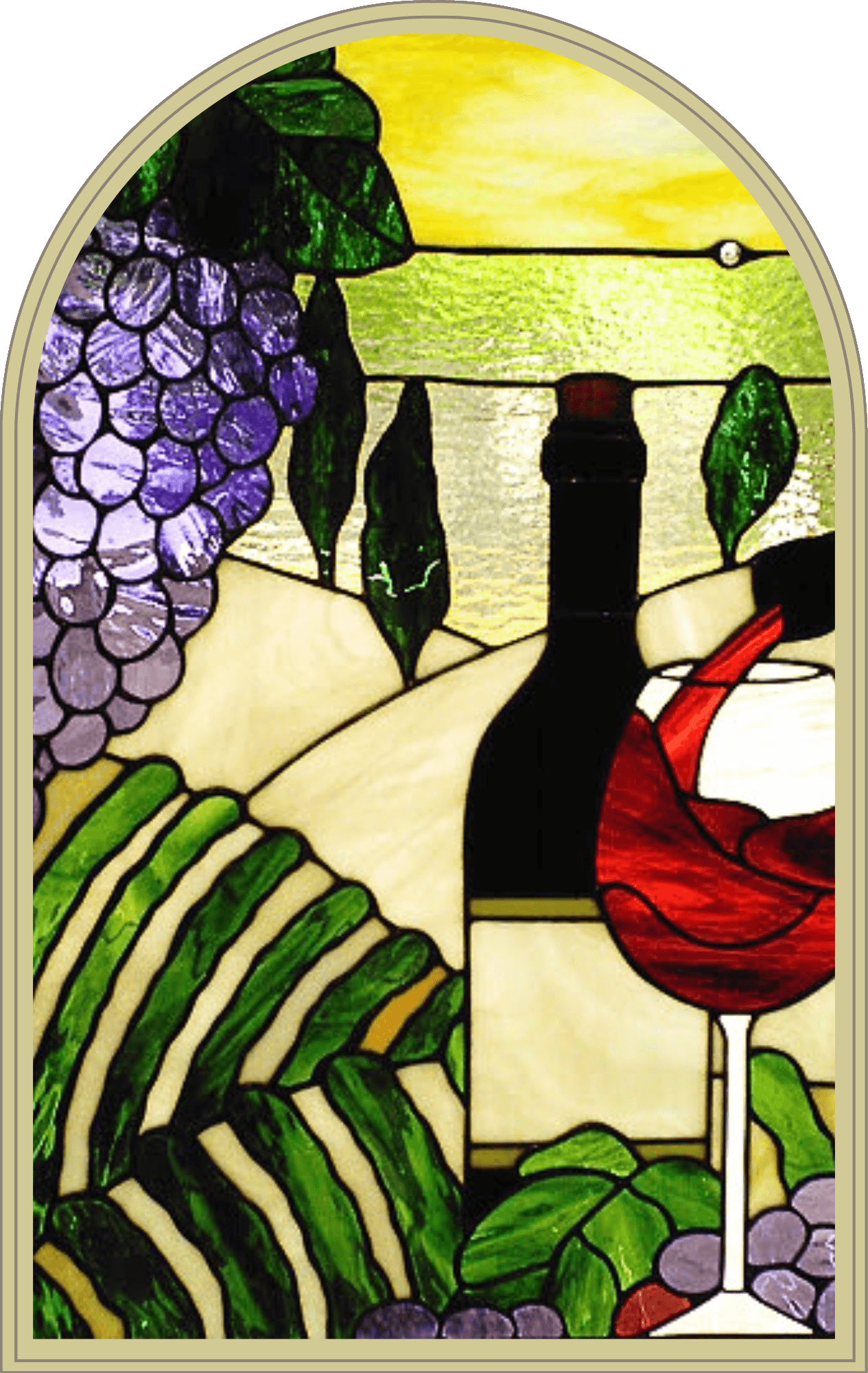 california vintage stained glass